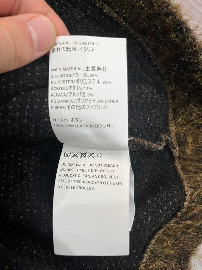 トップス our legacy mohair cardigan olive melange