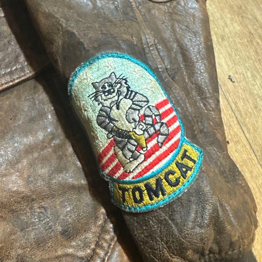 ト*ン様 TYPE G-1 レザーフライトジャケット BRONCO MFG ワッ