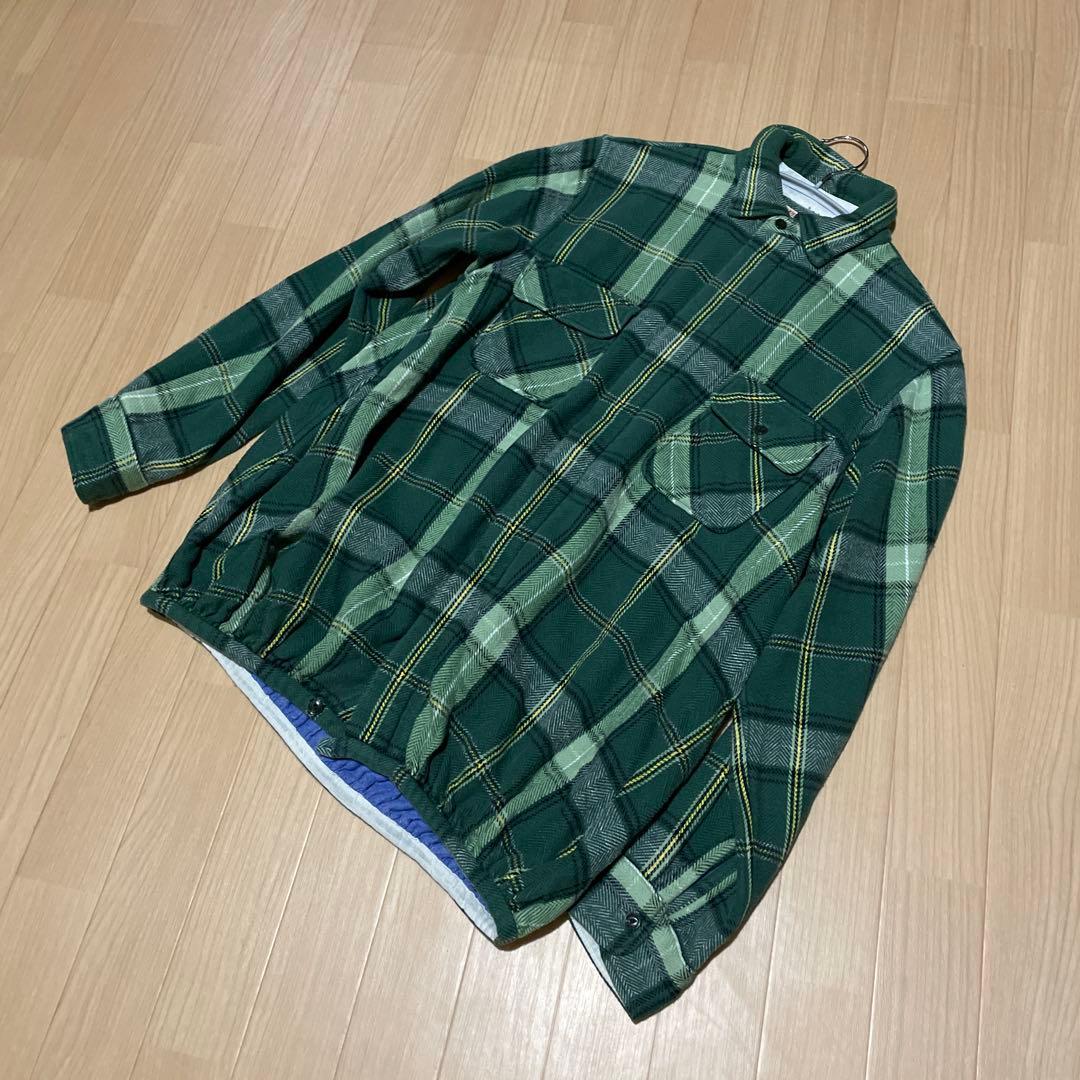 キャピタル KAPITAL ヘビーネル 二重 ネルシャツ ブルゾン 2 グリーン