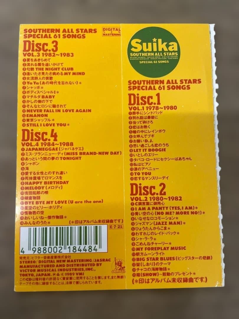 A◆サザンオールスターズ　ベスト4枚組　CD　SUIKA　缶　オリジナルグッズ付