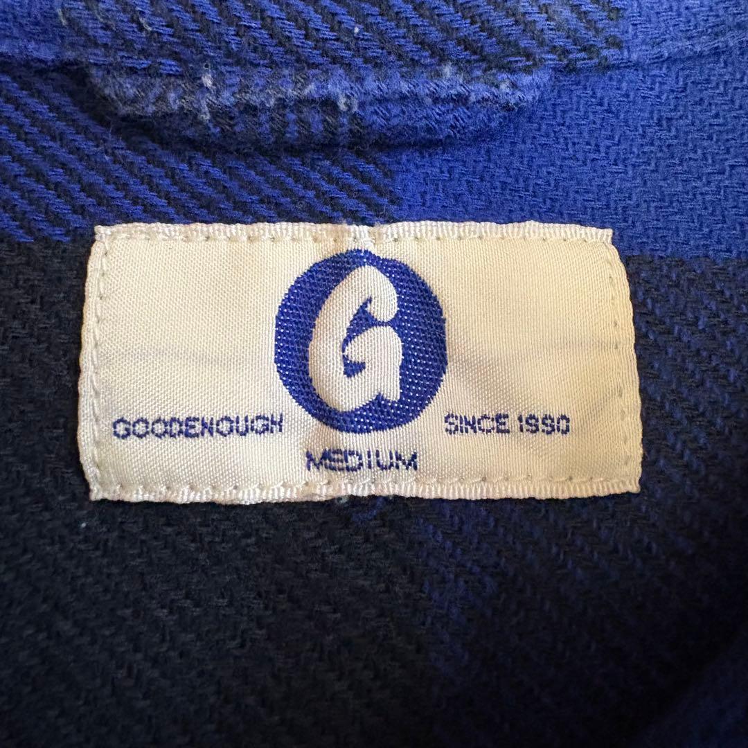 GOODENOUGH ブロックチェックネルシャツ ラインネル