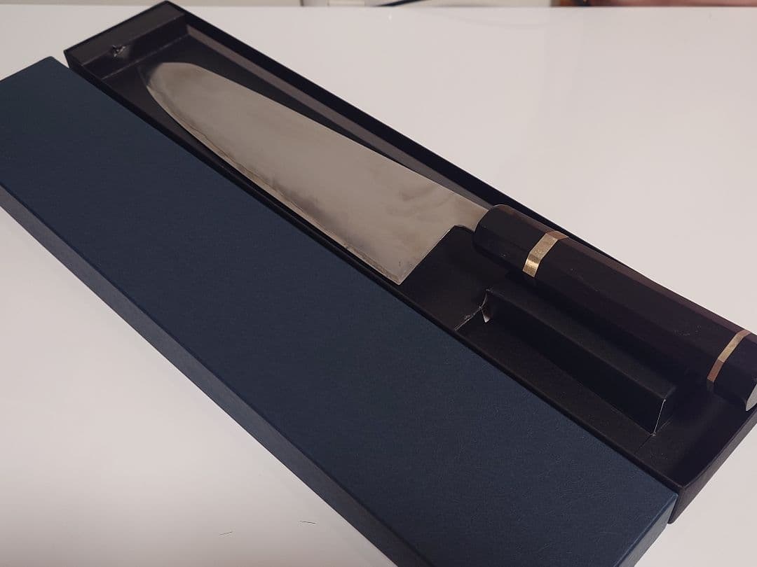 外山　修司　作　青紙2号　ステンレスクラッド　牛刀　包丁　1尺　中古品
