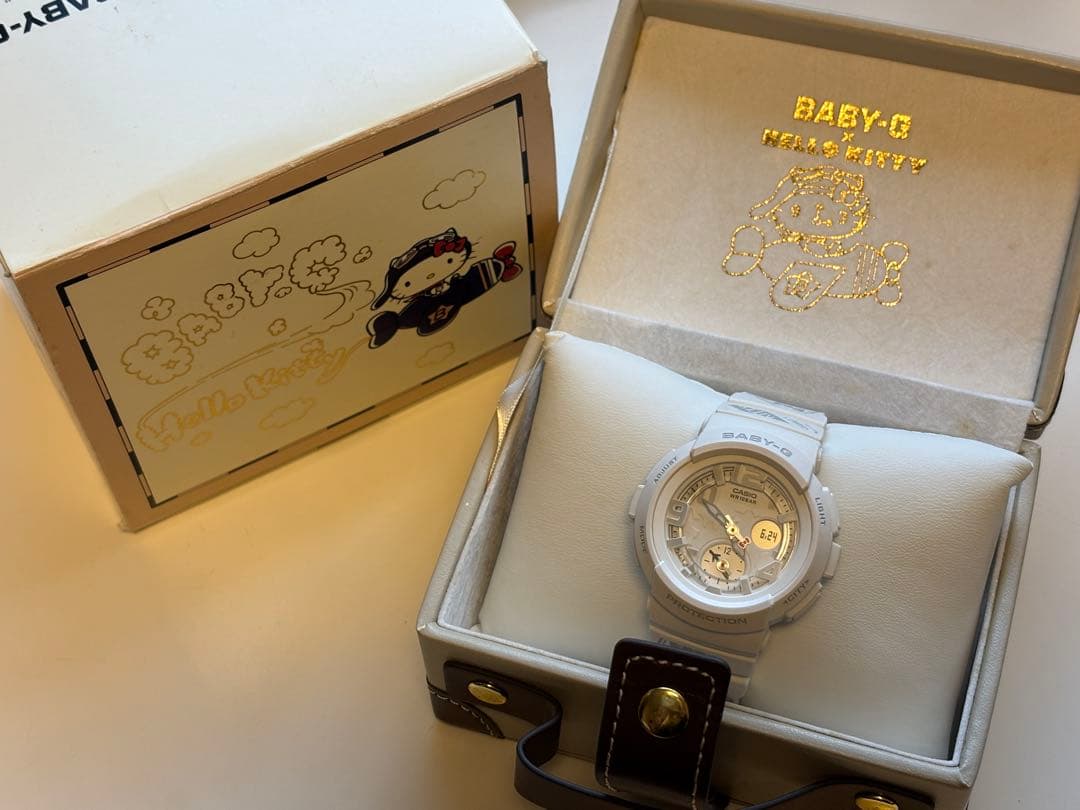 G-SHOCK/baby-G/限定/BGA-190KT/コラボ/キティ/時計/白