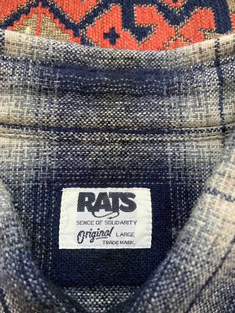 RATS WOOL OMBRE CHECK SHIRT キムタク 50s 60s