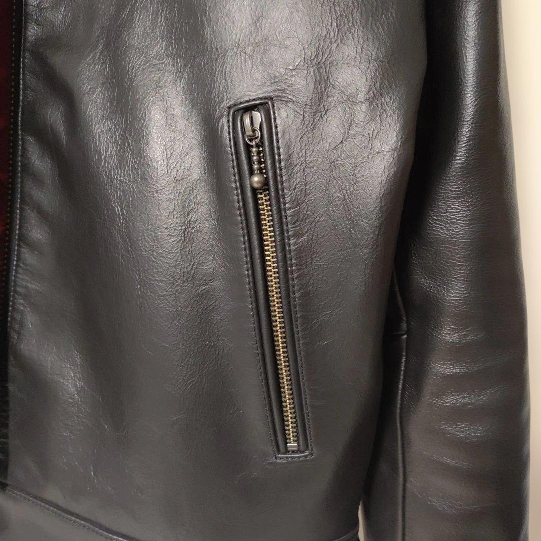 Nudie Jeans Co. ブラック シングルライダースジャケット M