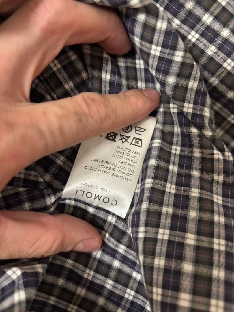 comoli 19ss タータンチェックシャツ　3