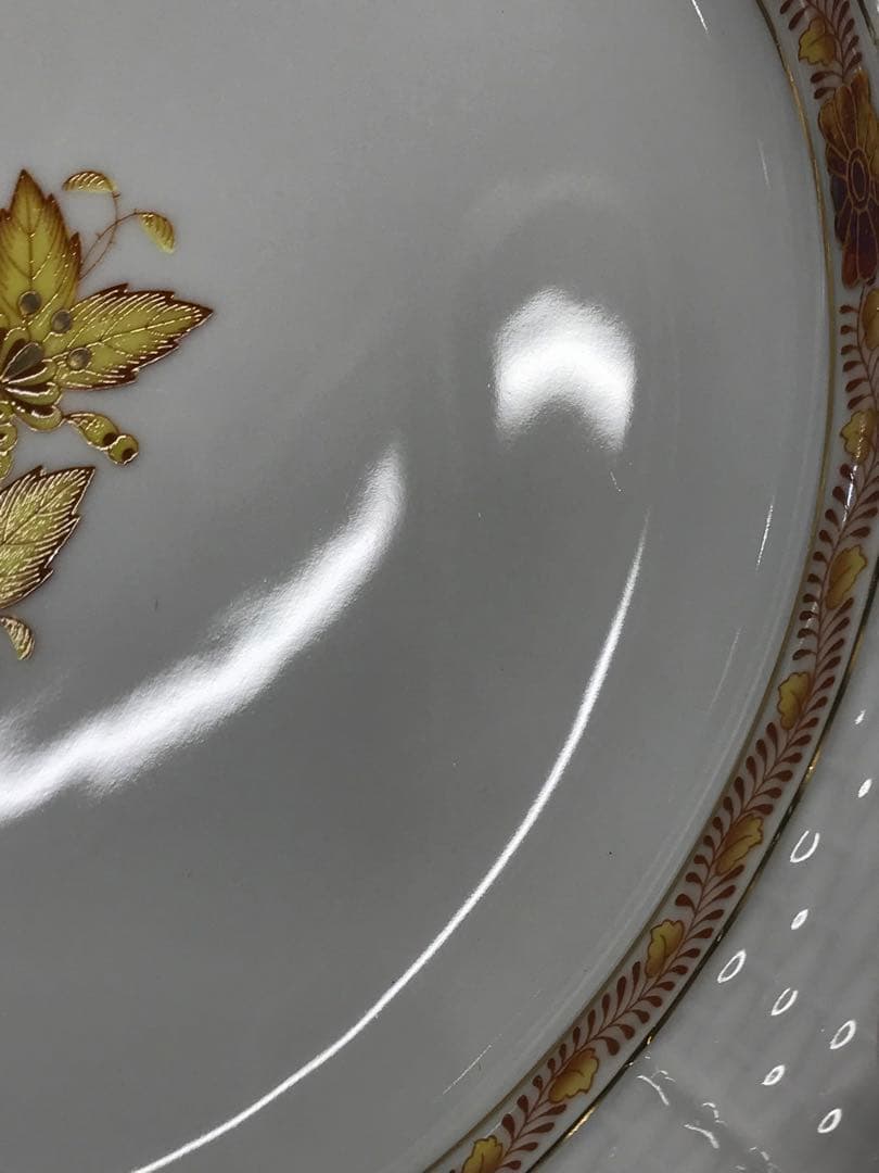 【レア】HEREND ヘレンド　アポニーイエロー　プレート　25cm 26cm