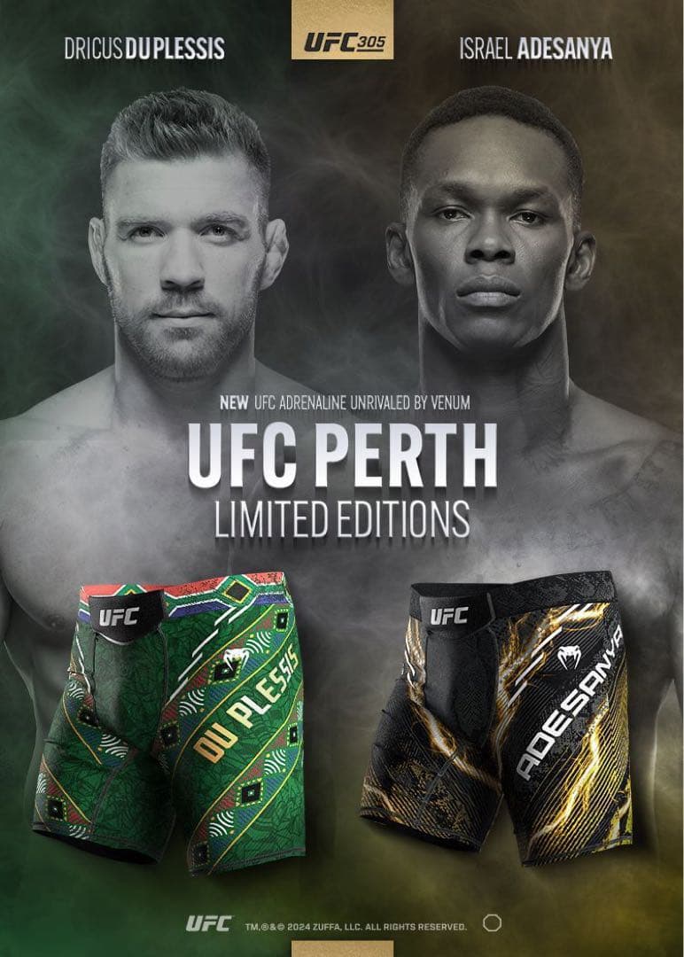年内限定価格！UFC Venum限定版！アデサニヤ　ファイトショーツパンツ