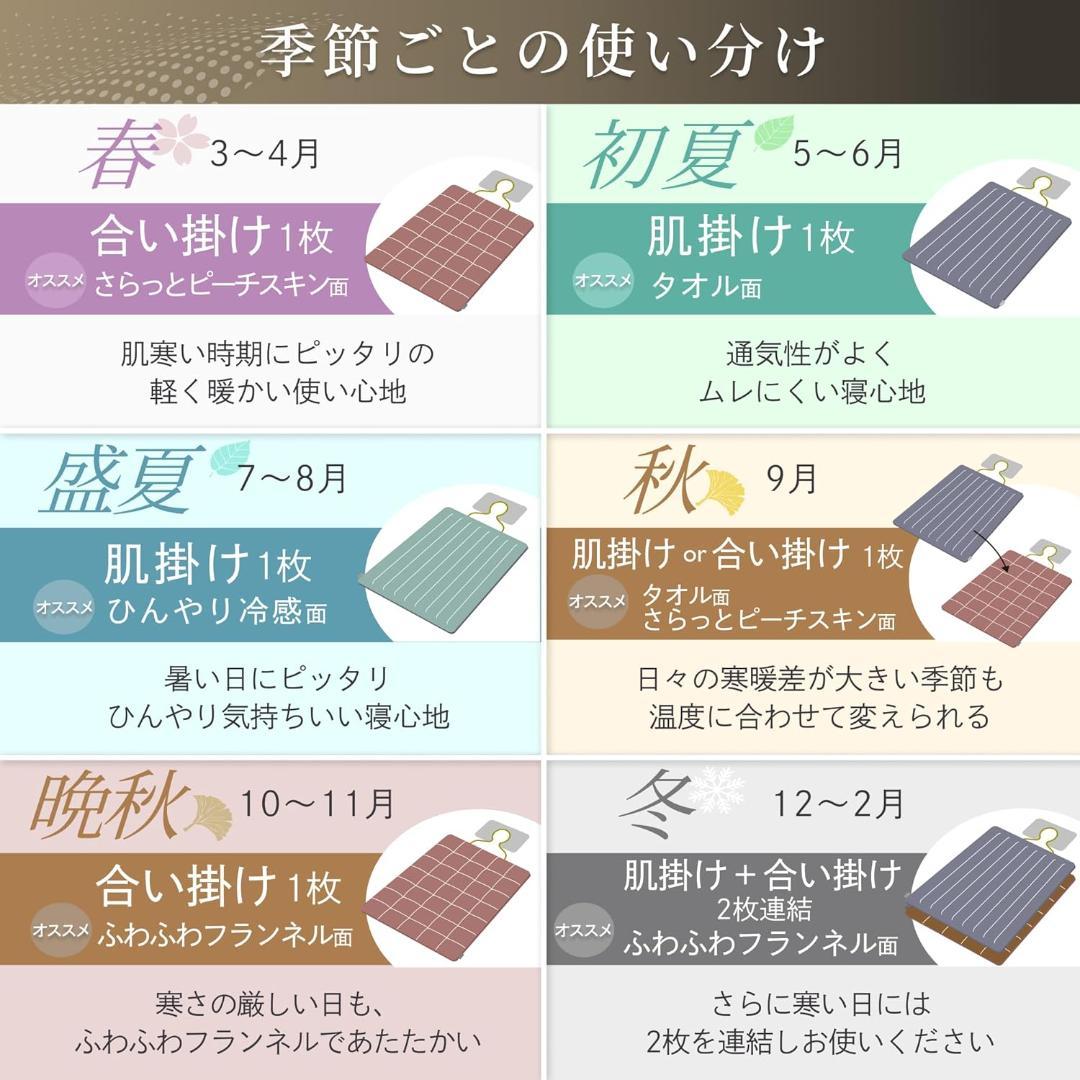GOKUMIN 掛け布団 2枚合わせ オールシーズン 肌掛け ブラック シングル