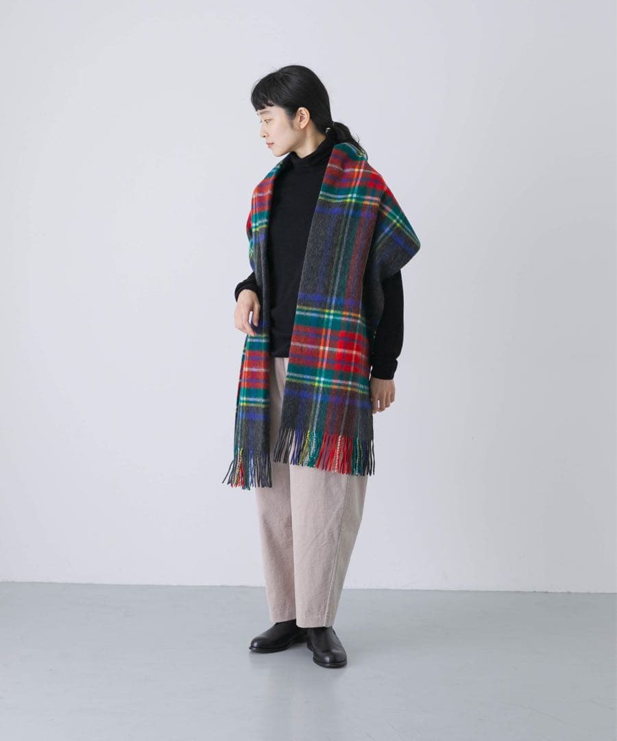 新品◯TWEED MILL ツイードミル　ストール　別注C/GRY