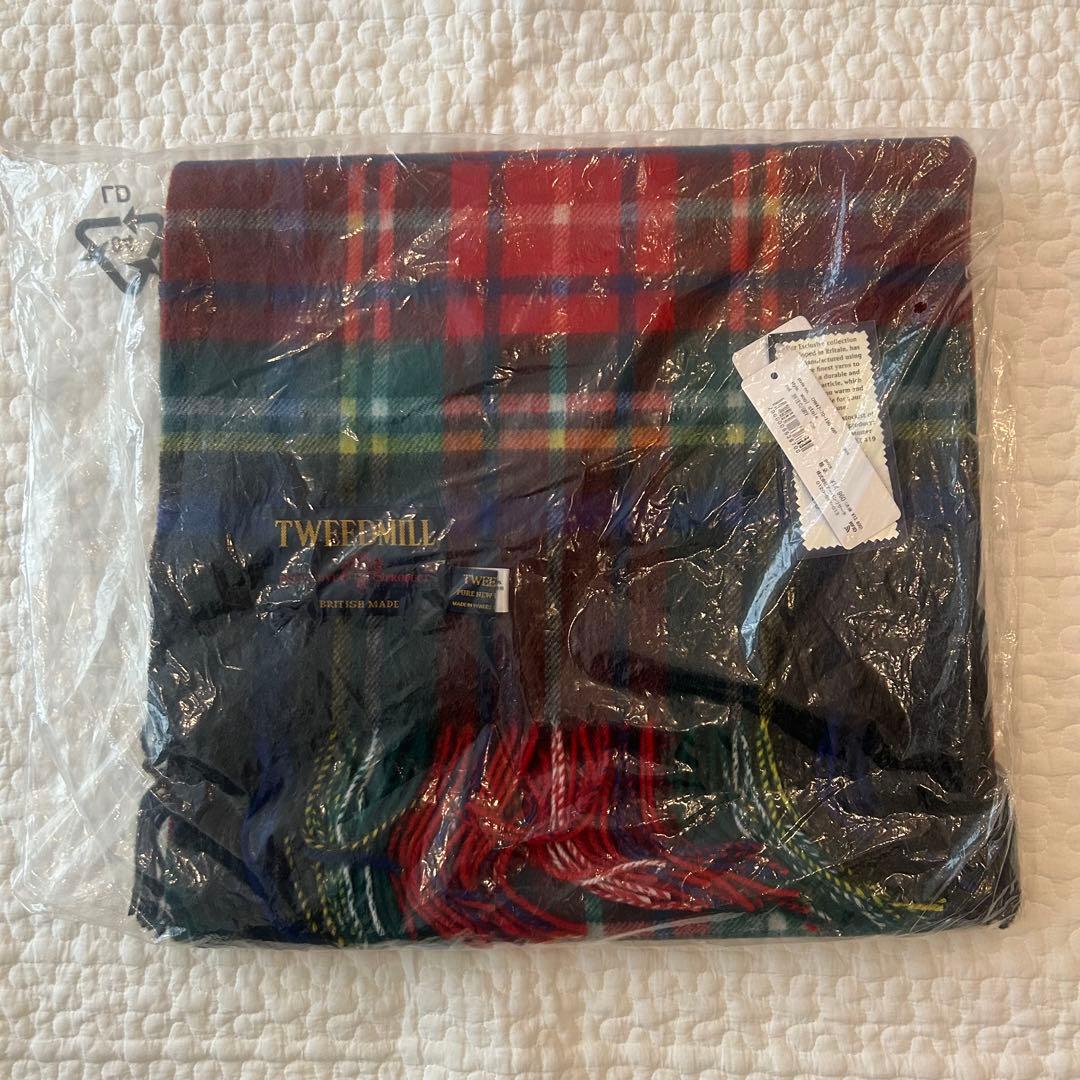 新品◯TWEED MILL ツイードミル　ストール　別注C/GRY