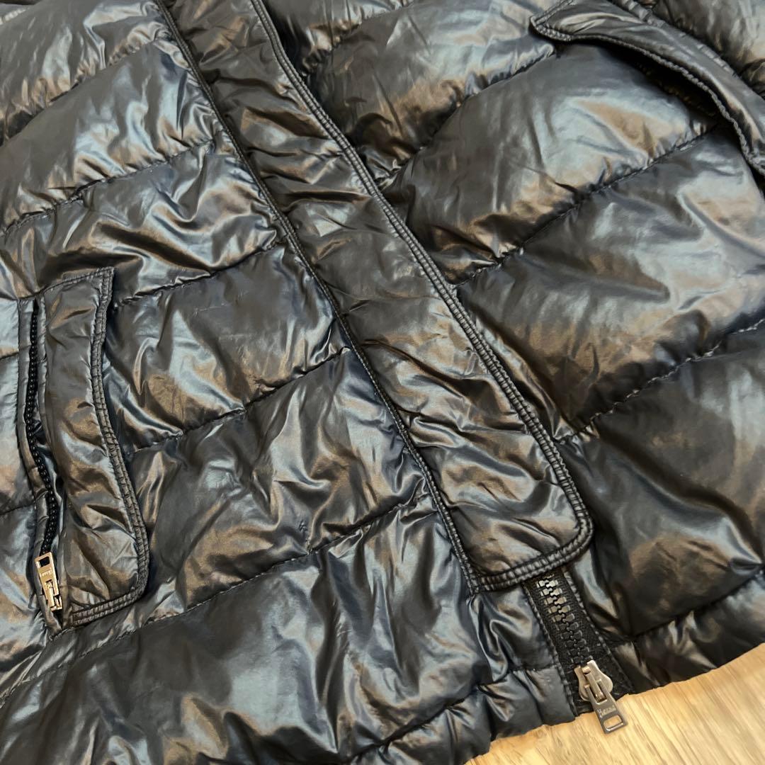 HERNO ダウン レディース M 美シルエット 濃紺 正規品 上品 軽量ラスト