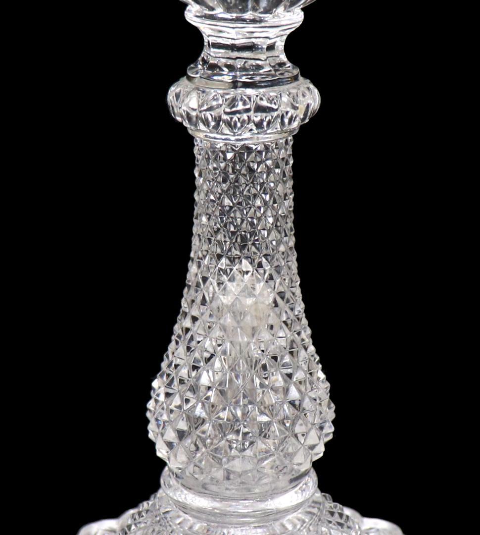 オールド・バカラ 珍品 キャンドルホルダー 19.8cm ディアマン ビゾー