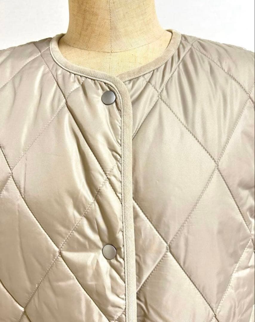 【未使用品】UNITED ARROWS キルティング ロングベスト　ベージュ