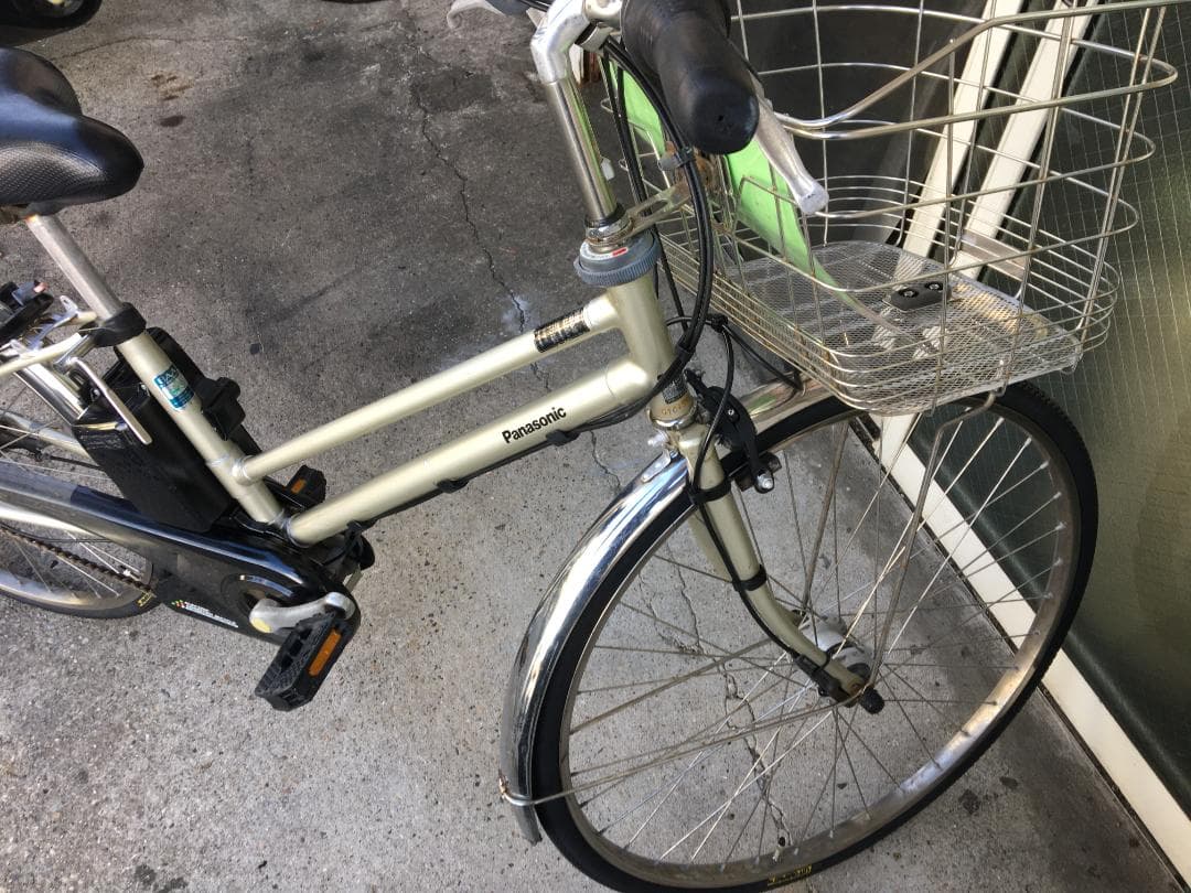 地域限定送料無料　ビビ　シティ　内装5段変速　チタンシルバー　神戸市　電動自転車