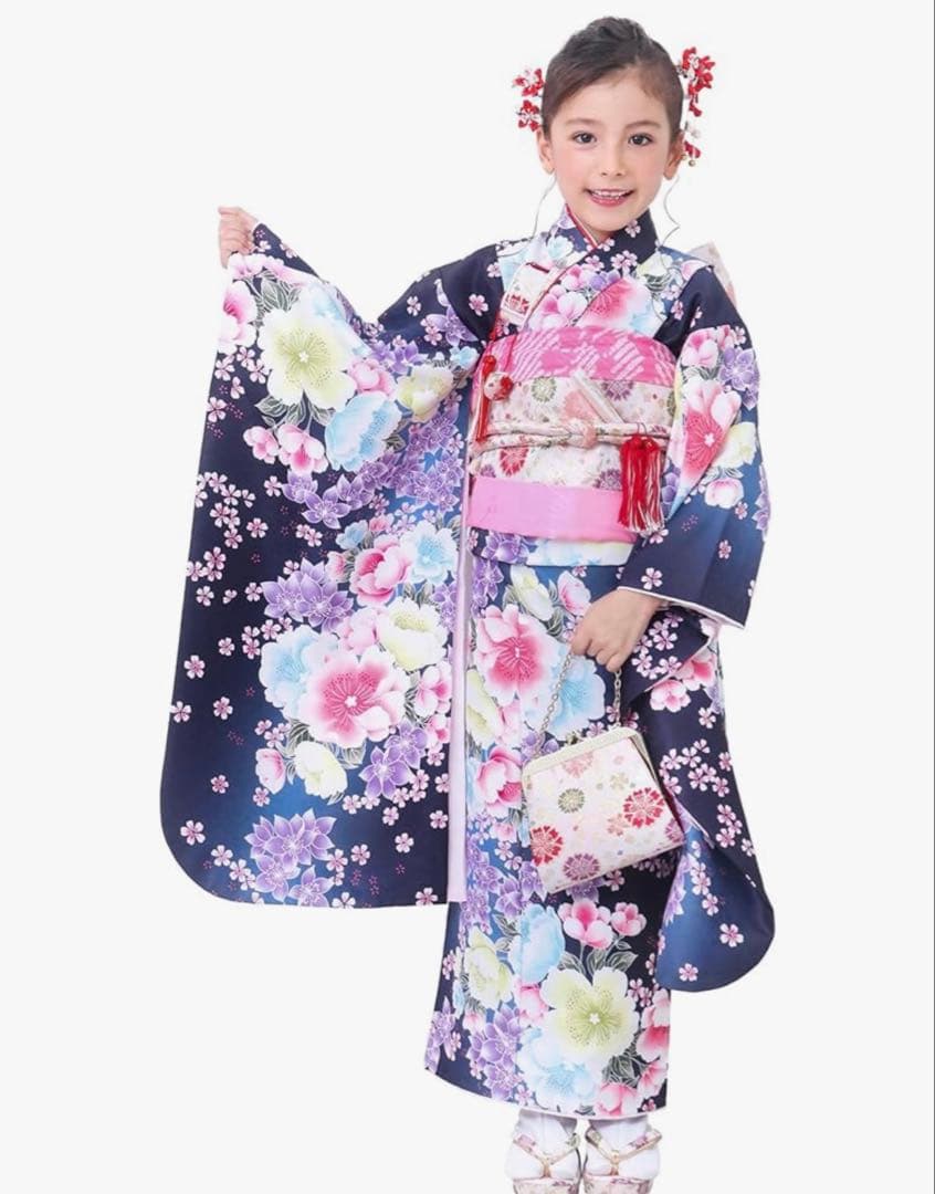 七五三 着物フルセット 肩上げ済　７歳　女の子