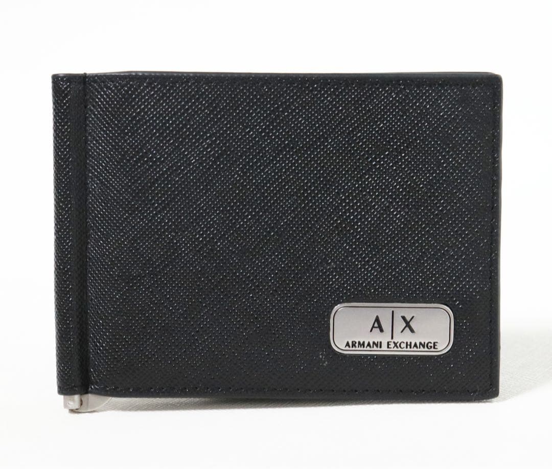 《アルマーニエクスチェンジ》箱付新品 レザーマネークリップ キャッシュレス