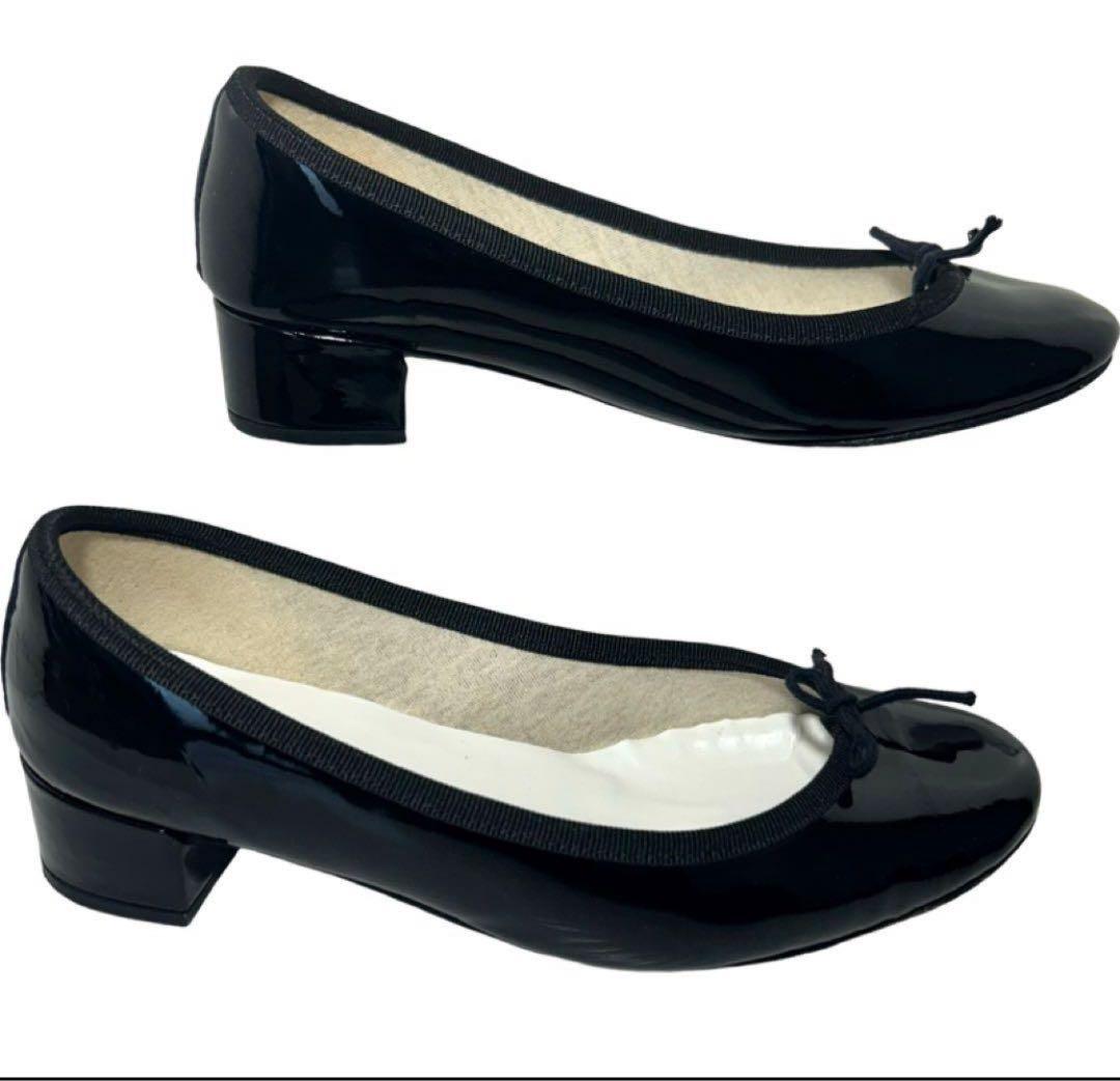 Repetto エナメルリボンパンプス　カミーユ　37 1/2