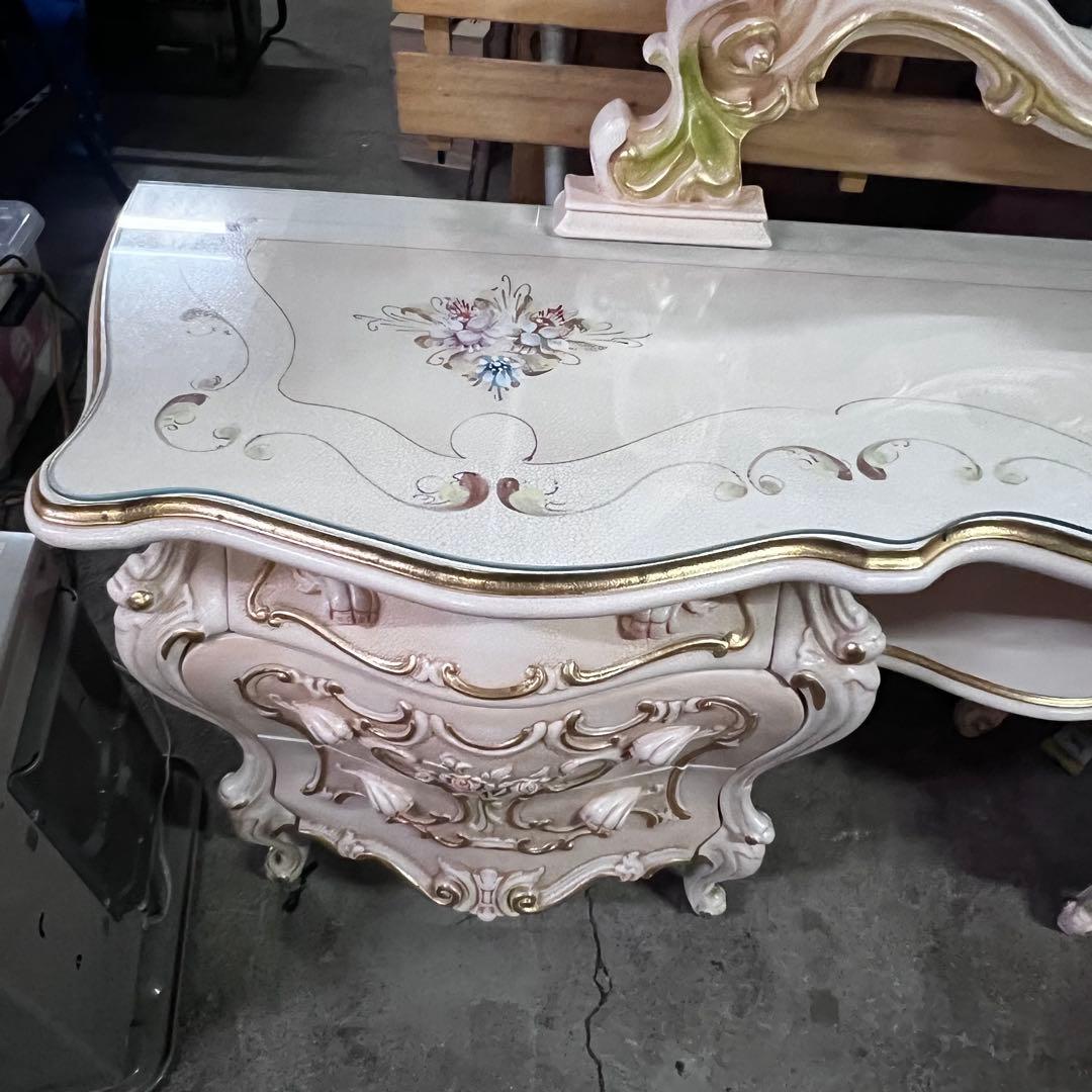 ロココ調 姫家具 アンティーク ドレッサー 大型 豪華 猫脚