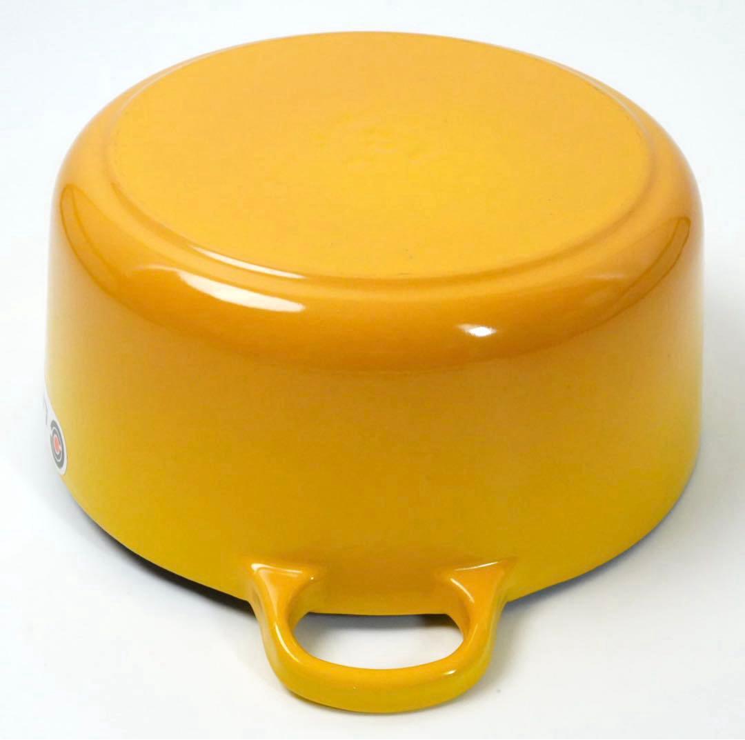【美品】LE CREUSET　ココット ロンド ディジョンイエロー　22cm