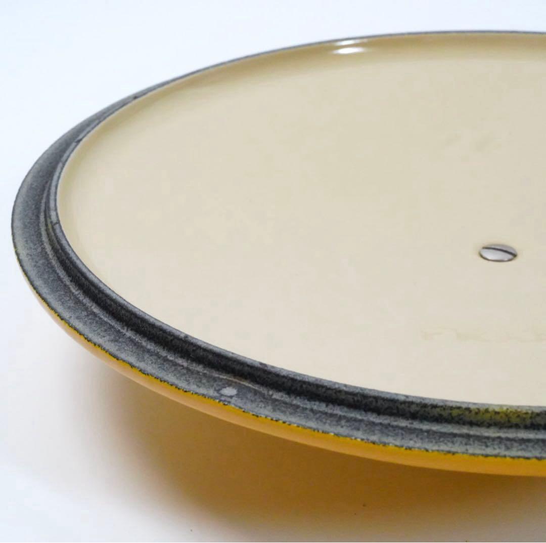 【美品】LE CREUSET　ココット ロンド ディジョンイエロー　22cm