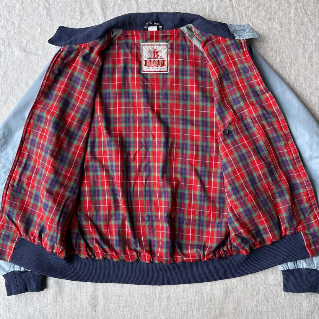 80s BARACUTA G9 ハリントンジャケット UK製 チェック 短丈