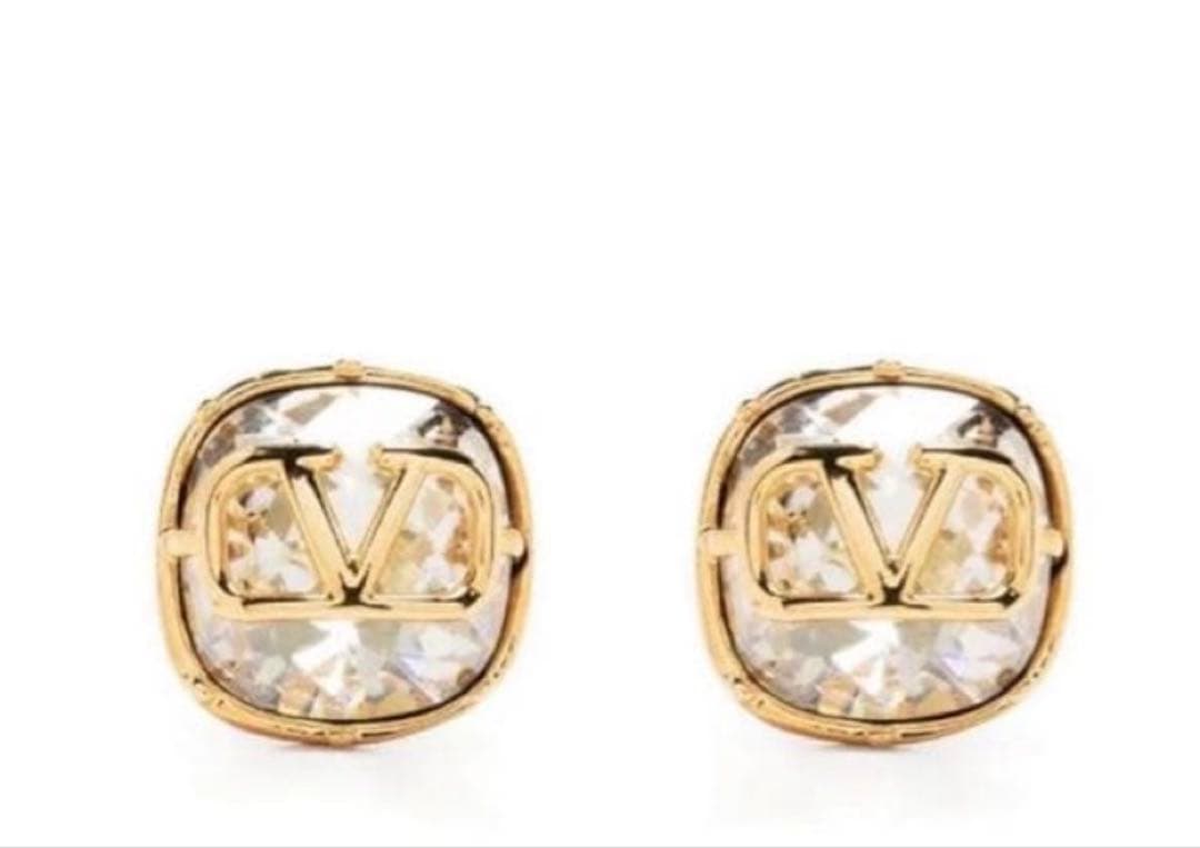 VALENTINO ゴールドクリスタルピアス