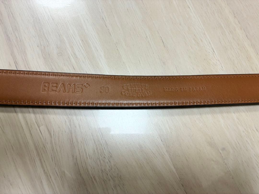 BEAMS+ コードバンベルト　黒　ビームスプラス　BLACK