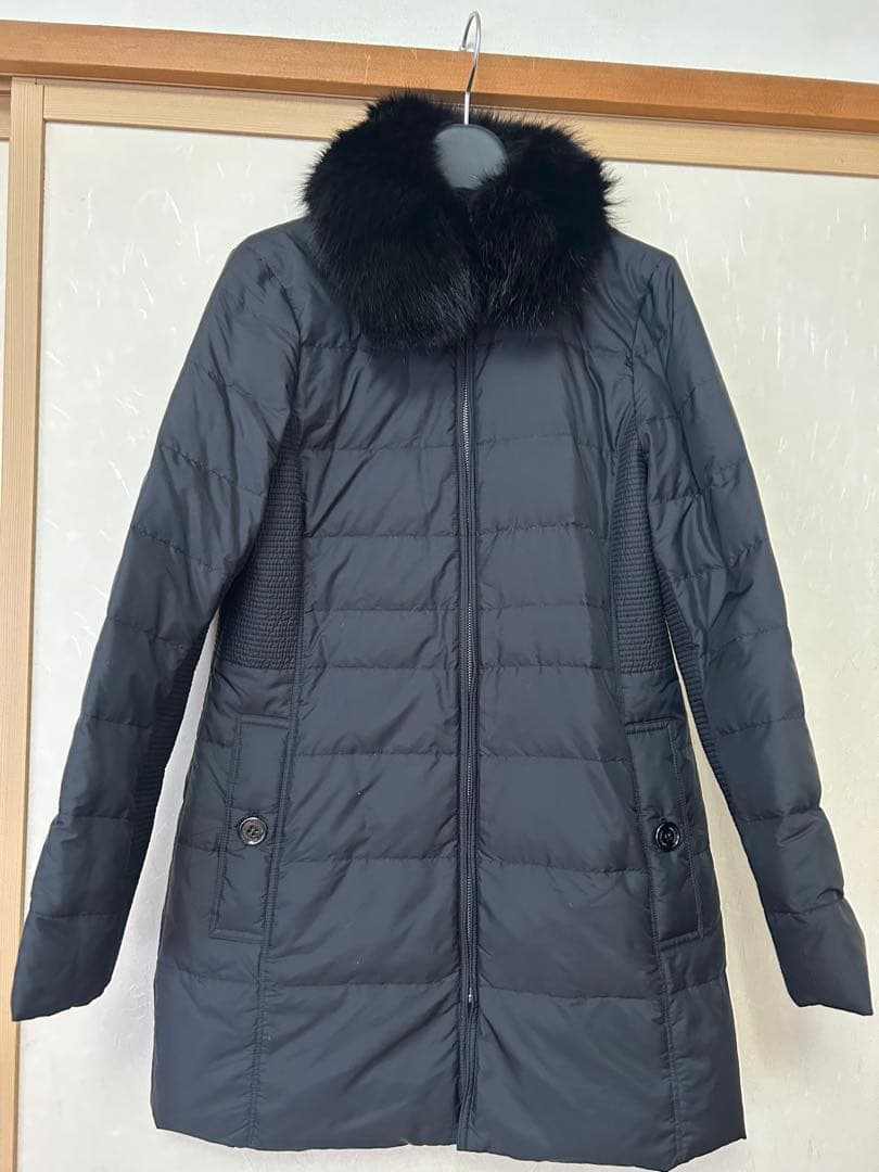 バーバリーロンドン メガチェック ダウン ライナー付 ロング トレンチコート 黒