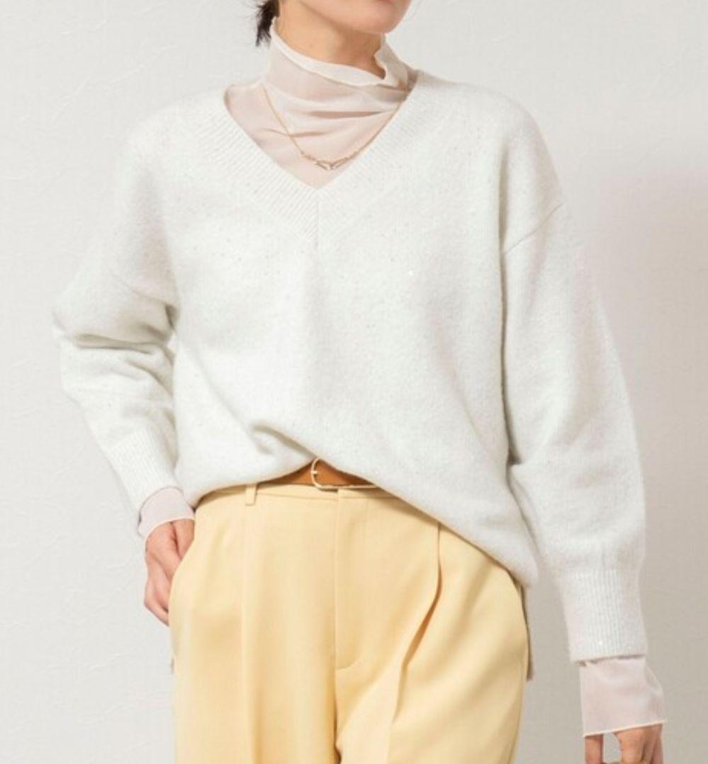 今期 NOLLEY’S Sophi ★モヘヤスパンコールVネックプルオーバー