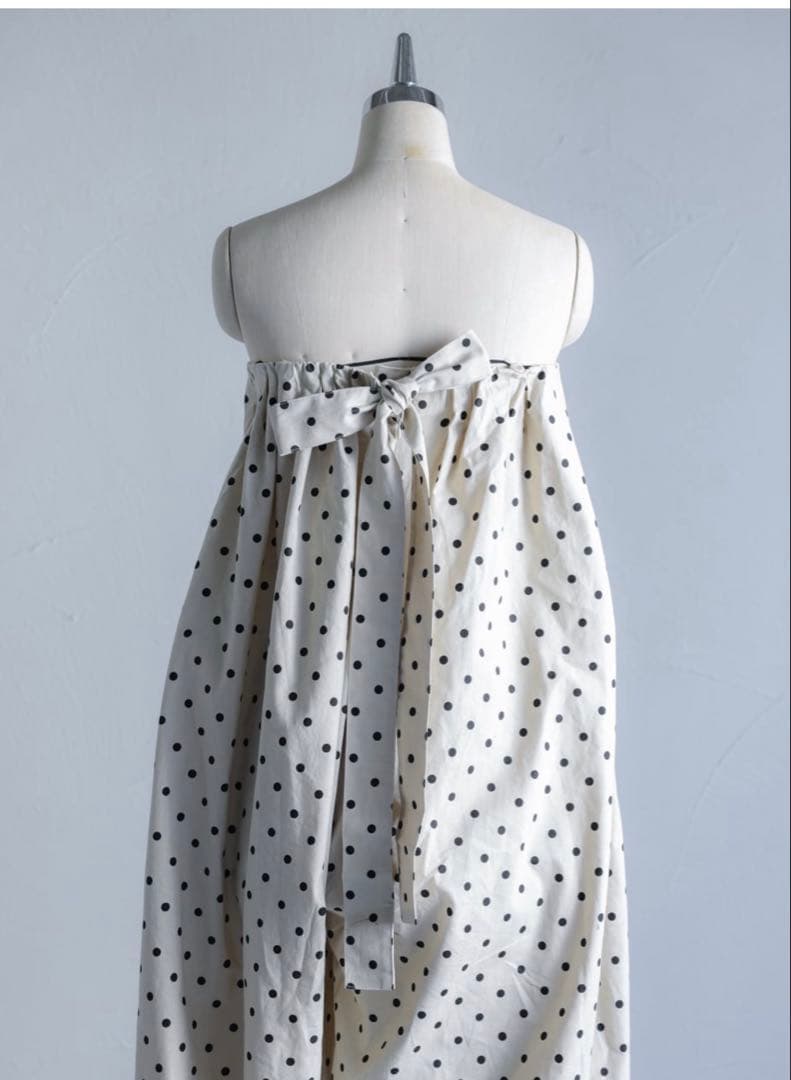 fete 2025年新作ドット柄リボン付きオールインワン