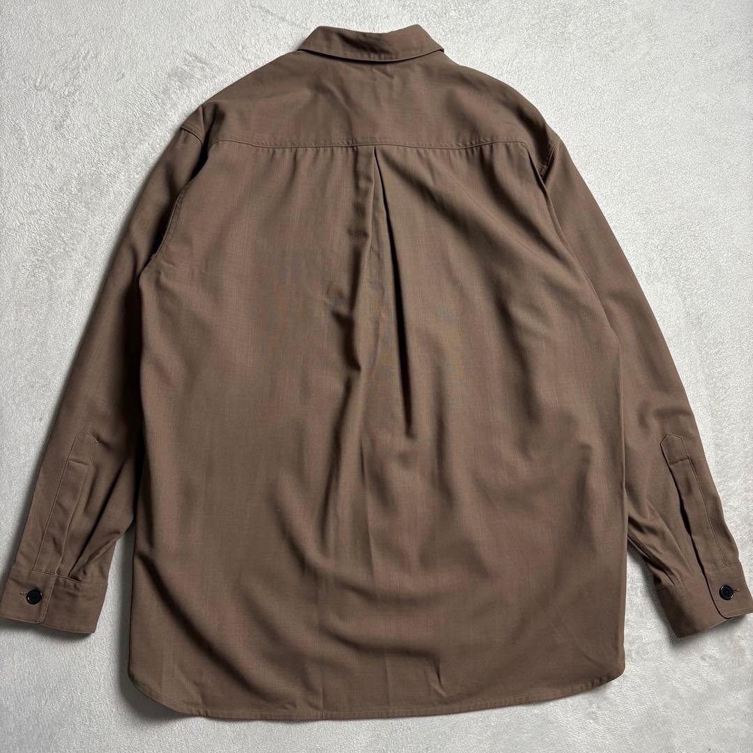 JOHN SMEDLEY ウールギャバジン　ストレッチシャツ　リラックスフィット