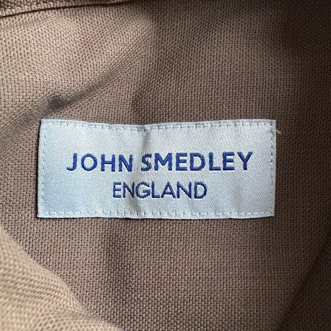 JOHN SMEDLEY ウールギャバジン　ストレッチシャツ　リラックスフィット