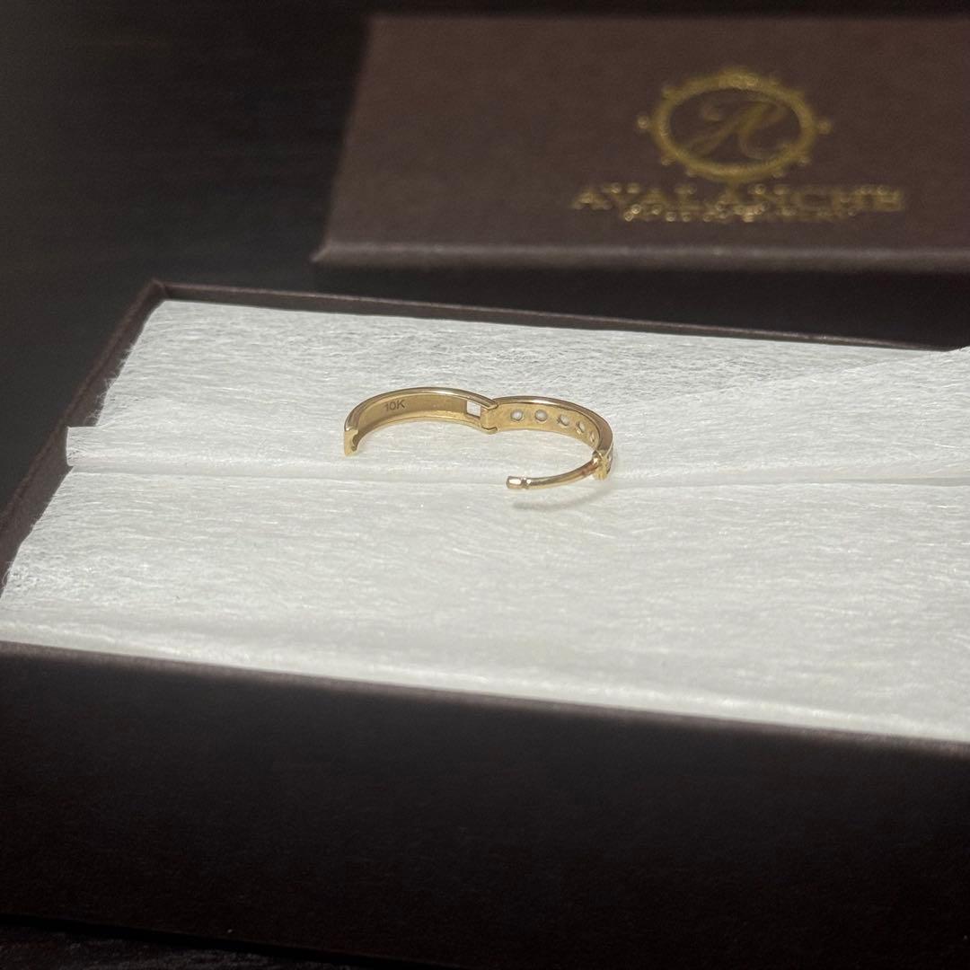 10K イエローゴールド ピアス 13mm 2個セット