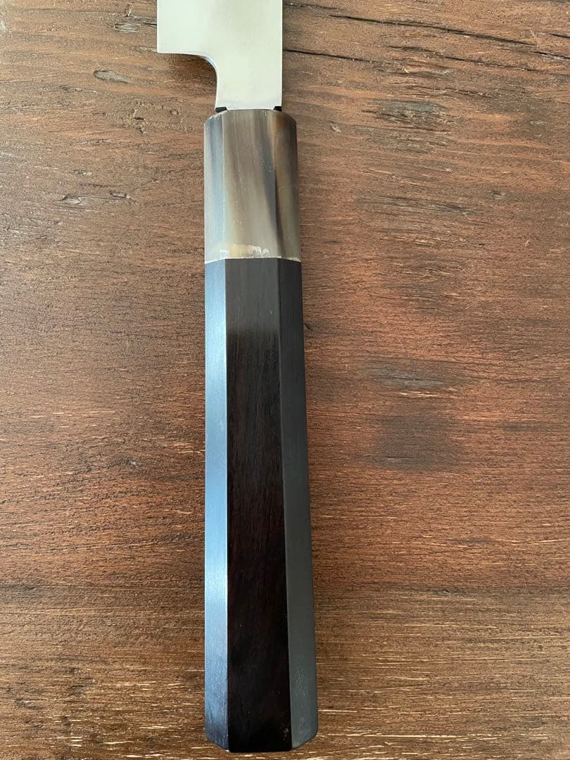 沖芝正國 柳刃 三本杉 水焼本焼尺寸五分