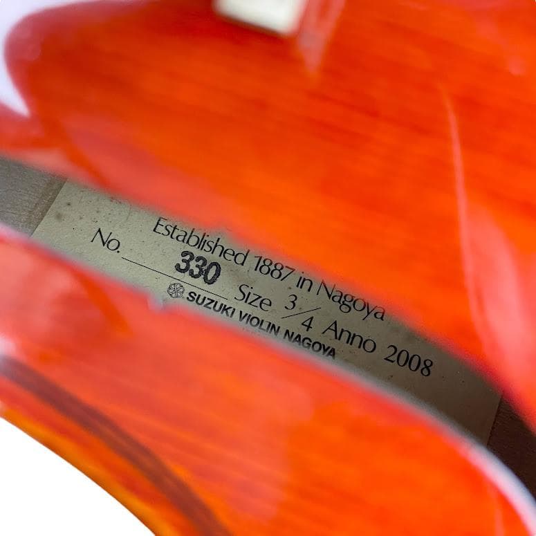 極美品●鈴木バイオリン● 上位No.330 3/4 2008年製 音響バランス