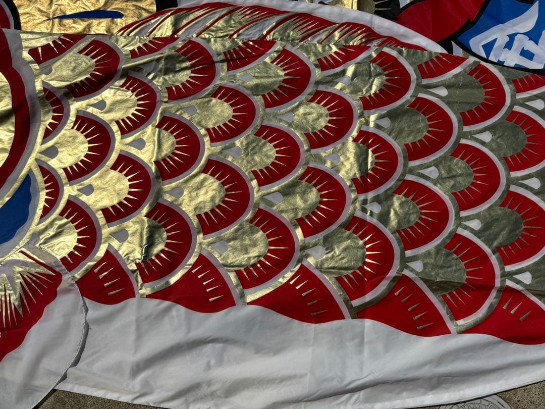 中古 鯉のぼり ④ 6m 両面金太郎 こいのぼり 3色+吹流し こどもの日 節句