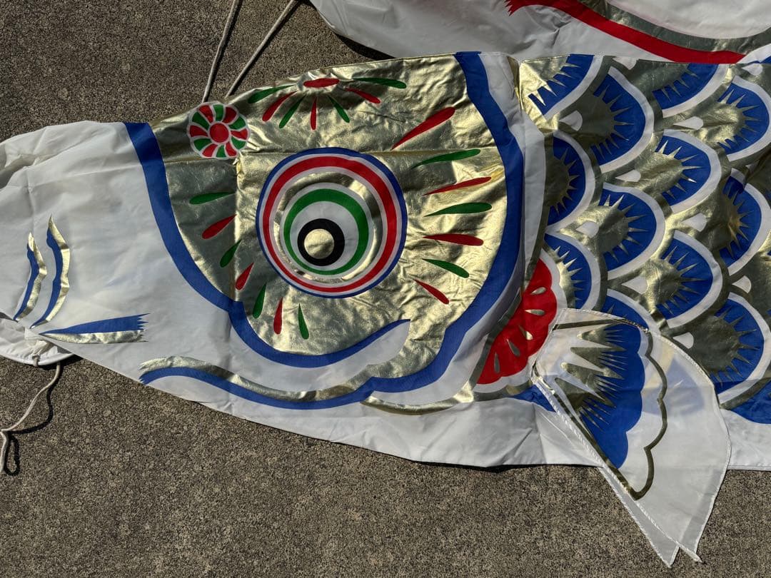 中古 鯉のぼり ④ 6m 両面金太郎 こいのぼり 3色+吹流し こどもの日 節句