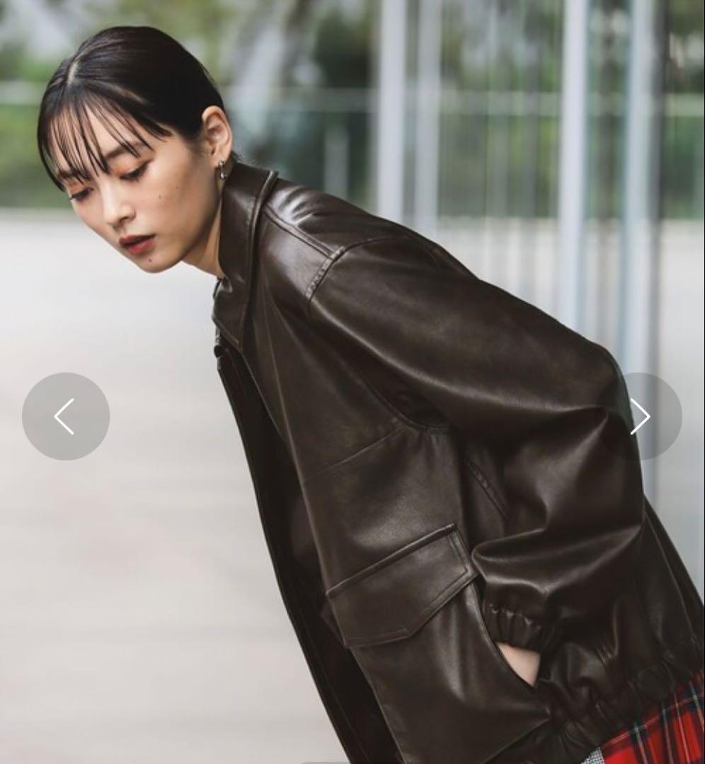 Ray BEAMS♦︎フェイクレザー フライト ジャケット