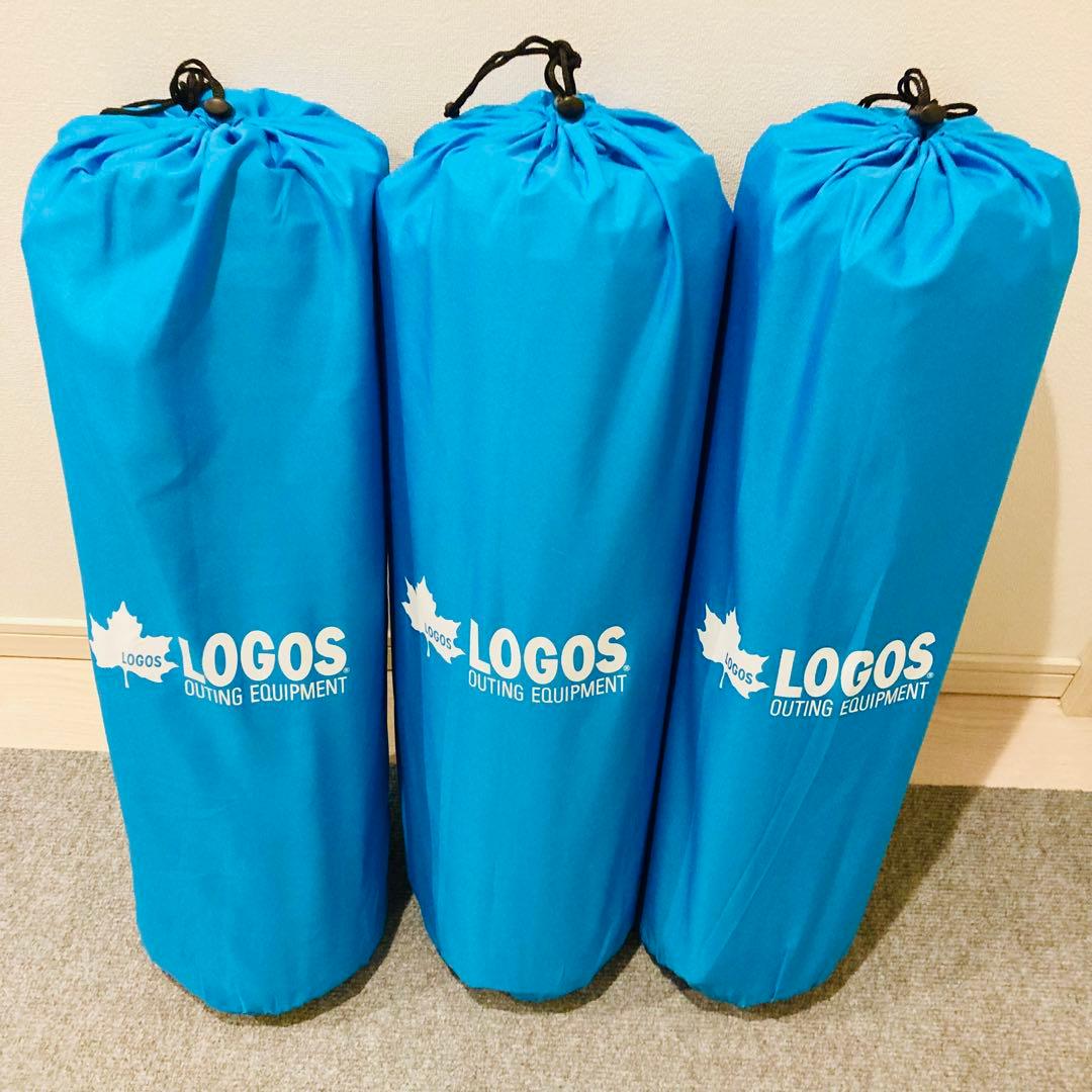 [美品]LOGOS インフレーターマット ソロ 3セット補修キット付き連結可能
