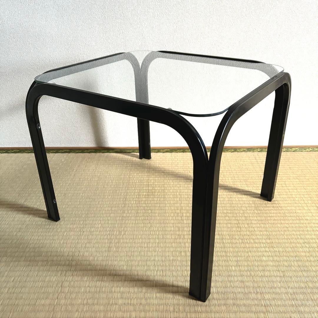 アイアンフレーム ガラステーブル コーヒーテーブル レトロ ミッドセンチュリー