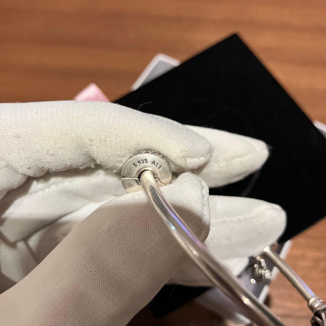 Pandora パンドラ　シルバーブレスレット　バングル　925 リングセット