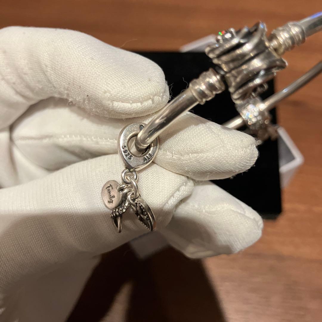 Pandora パンドラ　シルバーブレスレット　バングル　925 リングセット