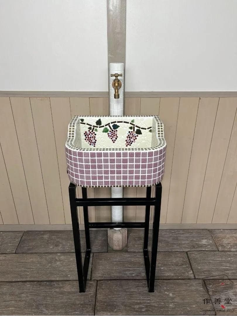 作善堂タイルシンク流し台　美濃焼タイルシンク　タイル流し　ＸＳサイズ　5048