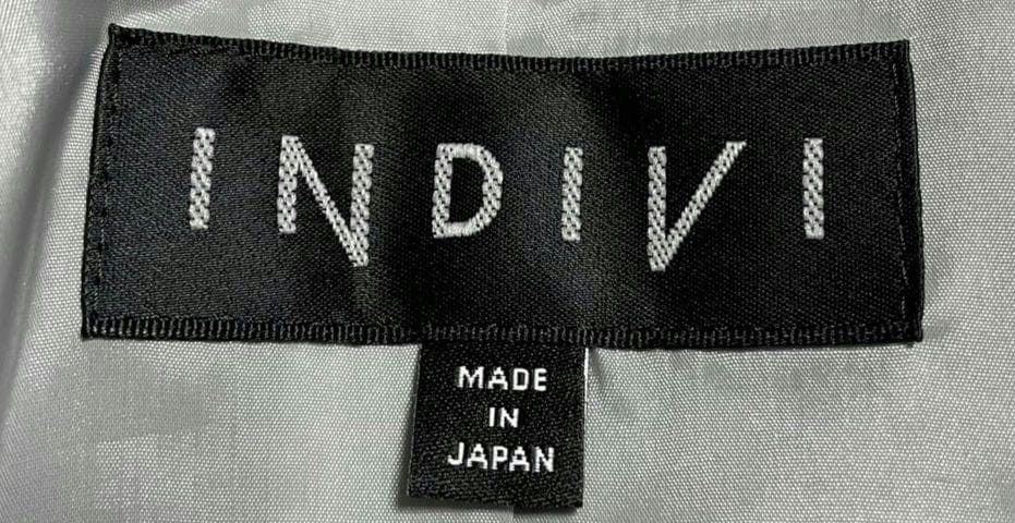 大きいサイズ44　INDIVI　スーツ　セットアップ　ストライプ　グレー