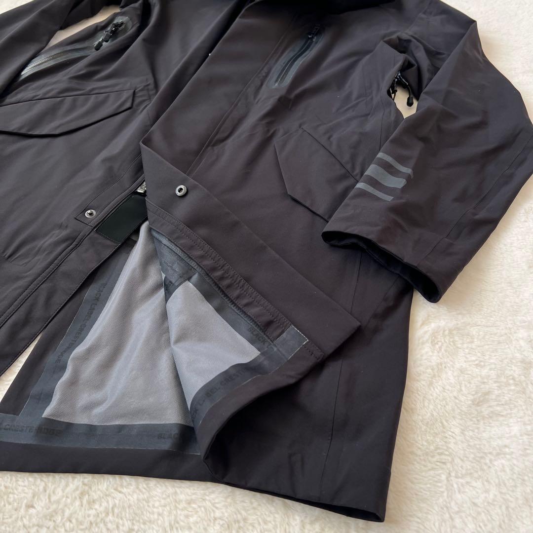 【BLACK lab.】極美品 ステンカラーコート M 黒 止水ジップ 希少