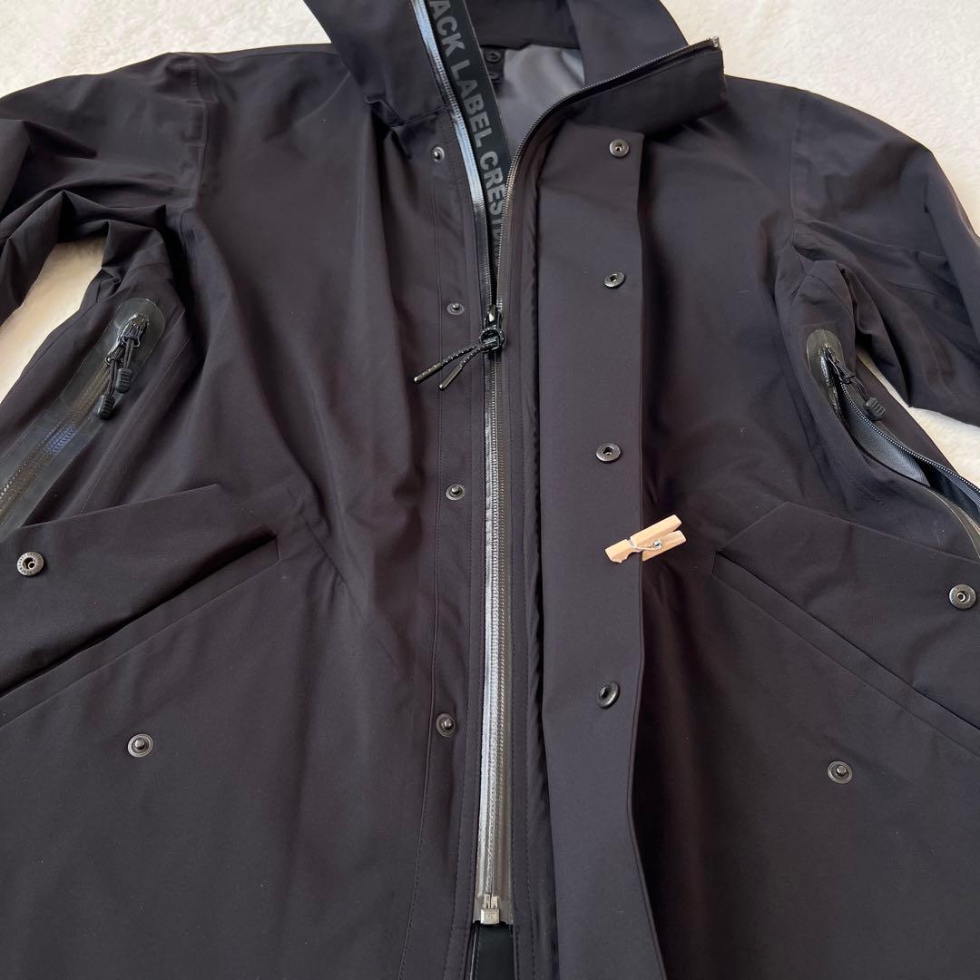 【BLACK lab.】極美品 ステンカラーコート M 黒 止水ジップ 希少