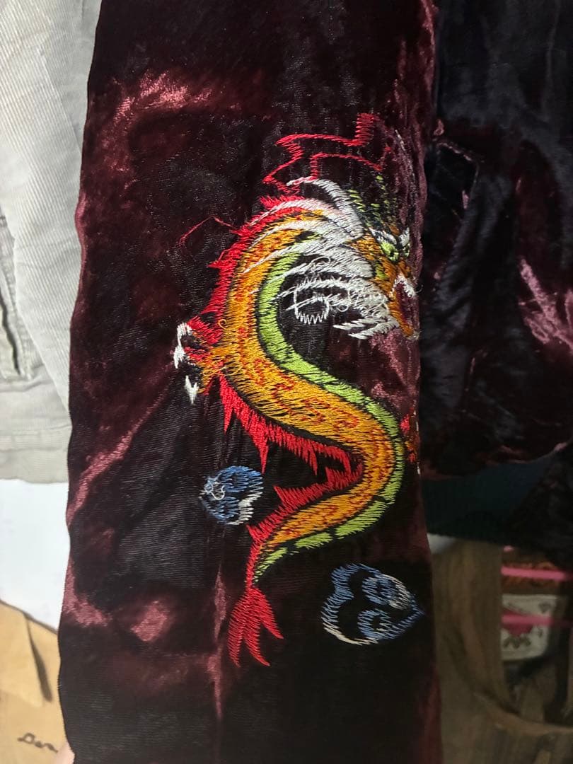別珍 スカジャン スーベニアジャケット龍刺繍 FAR EASTTOURJAPAN