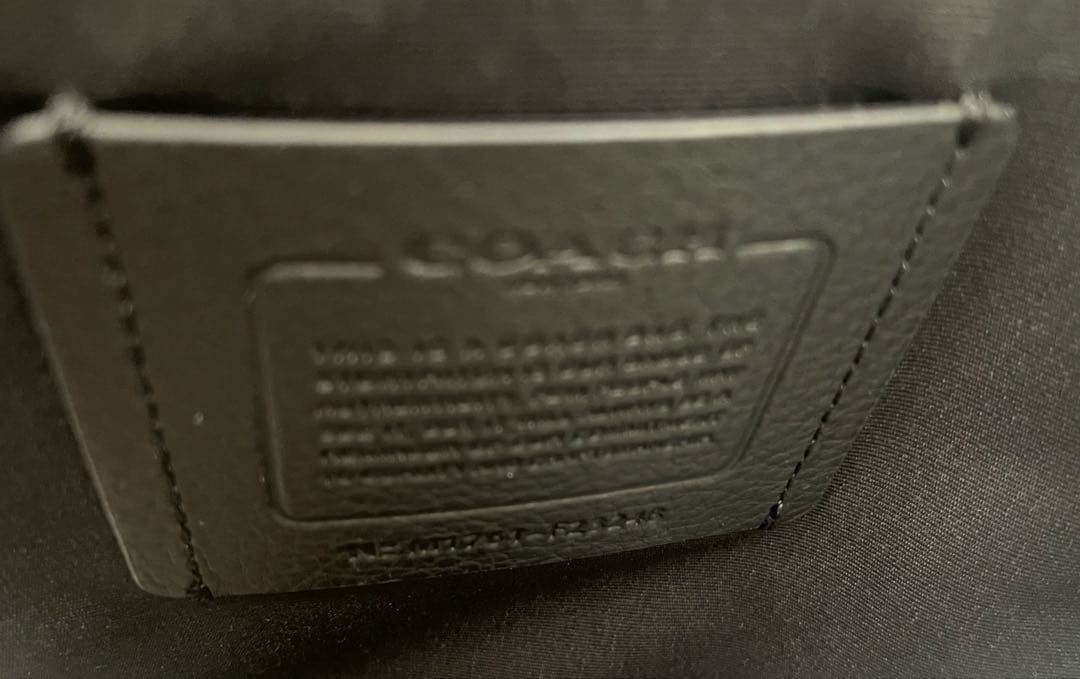 【COACH】コーチ　ブラック　レザービッグトート