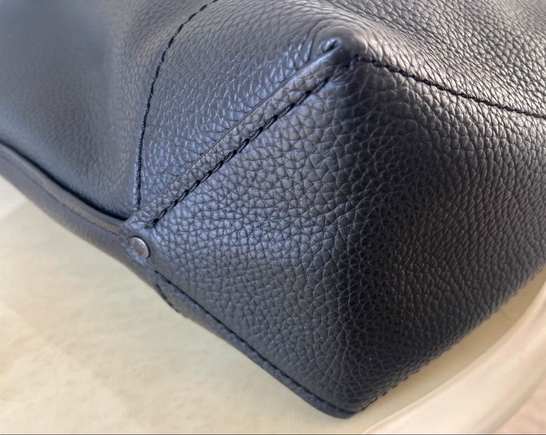 【COACH】コーチ　ブラック　レザービッグトート